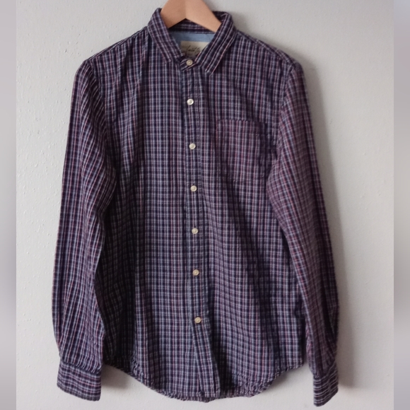 Just a Cheap Shirt Men's Plaid Long Sleeve Button- Down.  Size S. Red, Blue. - Picture 1 of 15